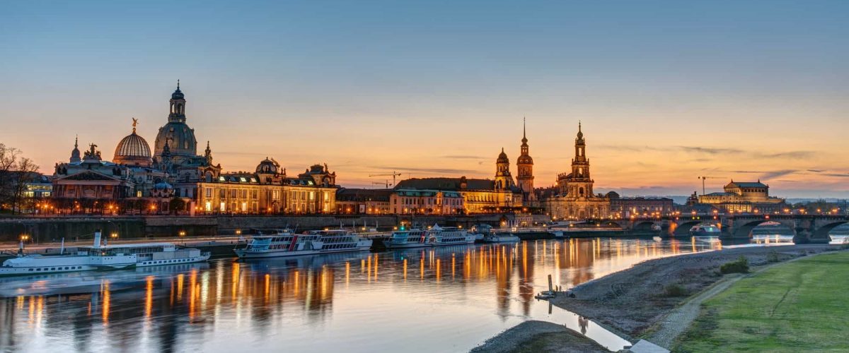 The Towers of Dresden at sunset